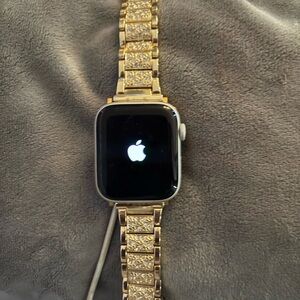 Apple Watch with Gold and Diamond Accents